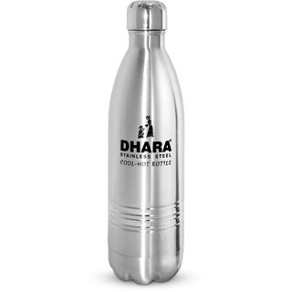                       Dhara Stainless Steel 24 Plus Double Wall Thermosteel Flask Water Bottle 1000 ml                                              