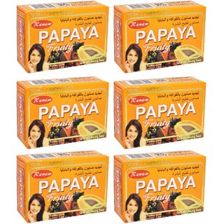 Renew Papaya Fruity Skin Whitening Herbal Soap - 135g (Pack Of 6) Renew Papaya Fruity Skin Whitening Herbal Soap - 135g (Pack Of 6)