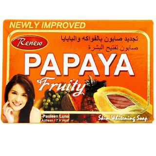 Renew Papaya Skin Whitening Herbal Fruity Soap - 135g Renew Papaya Skin Whitening Herbal Fruity Soap - 135g