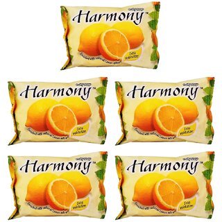                       Harmony Fruity Lemon Soap - 75gm (Pack Of 5)                                              