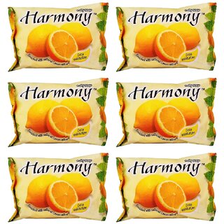                       Harmony Fruity Lemon Soap - 75gm (Pack Of 6)                                              