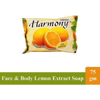                       Harmony Fruity Lemon Face & Body Soap - Pack Of 1 (75g)                                              