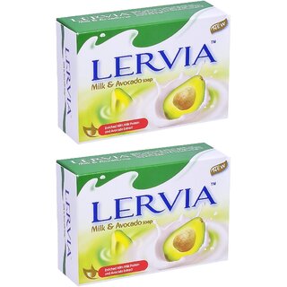                       Lervia Milk & Avocado Soap - 90g (Pack Of 2)                                              