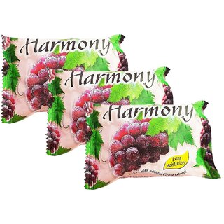                       Harmony Fruity Grape Face & Body Soap - Pack Of 3 (75g)                                              