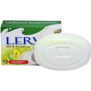                       Lervia Milk And Avocado Soap - 90gm                                              