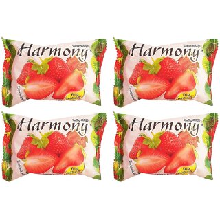                       Harmony Fruity Strawberry Soap - 75gm (Pack Of 4)                                              