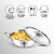 Dhara Stainless Steel Gas and Induction Compatible Triply Kadhai with Lid 2 Liter, 22 cm Dia, 2.5mm Thickness