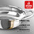 Dhara Stainless Steel Gas and Induction Compatible Triply Kadhai with Lid 2 Liter, 22 cm Dia, 2.5mm Thickness