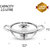 Dhara Stainless Steel Gas and Induction Compatible Triply Kadhai with Lid 2.5 Liter, 24 cm Dia, 2.5mm Thickness