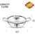 Dhara Stainless Steel Gas and Induction Compatible Triply Kadhai with Lid 3 Liter, 26 cm Dia, 2.5mm Thickness