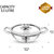 Dhara Stainless Steel Gas and Induction Compatible Triply Kadhai with Lid 3.5 Liter, 28 cm Dia, 2.5mm Thickness