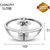 Dhara Stainless Steel Gas and Induction Compatible Triply Tasla with Lid 1 Liter, 18 cm Dia, 2.5mm Thickness