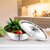 Dhara Stainless Steel Gas and Induction Compatible Triply Tasla with Lid 1 Liter, 18 cm Dia, 2.5mm Thickness