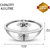Dhara Stainless Steel Gas and Induction Compatible Triply Tasla with Lid 4.5 Liter, 30 cm Dia, 2.5mm Thickness