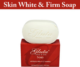 Gluta White & Firm Whitens Skin Bath Soap - (135gm)