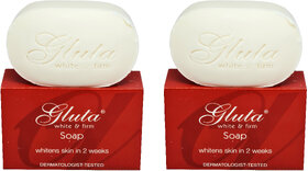 Gluta White  Firm Whiten Face  Body Soap - Pack Of 2 (135g)