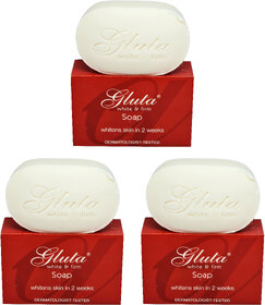 Gluta White  Firm Whiten Face  Body Soap - Pack Of 3 (135g)