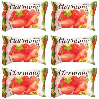                      Harmony Fruity Strawberry Soap - 75gm (Pack Of 6)                                              