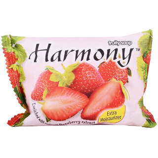                       Harmony Fruity Enriched with Natural Strawberry Extract Soap - 75g                                              