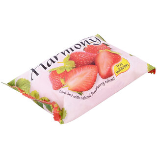                       Harmony Fruity Enriched Strawberry Extract Soap - 75gm                                              
