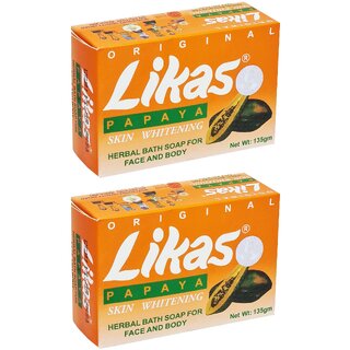 Likas Papaya Skin Whitening Soap - 135gm (Pack Of 2) Likas Papaya Skin Whitening Soap - 135gm (Pack Of 2)