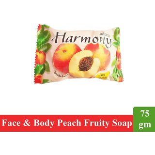                       Harmony Fruity Enriched Peach Extract Soap - 75gm                                              