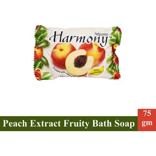                       Harmony Fruity Natural Peach Extract Soap (75g)                                              