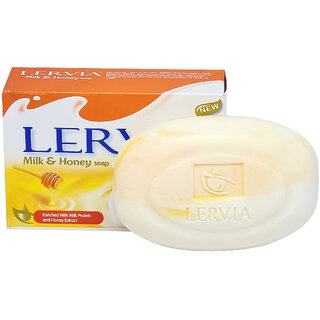                       Lervia Milk And Honey Soap - 90g                                              
