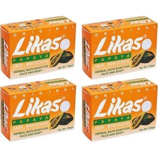 Likas Papaya Skin Whitening Soap - 135gm (Pack Of 4) Likas Papaya Skin Whitening Soap - 135gm (Pack Of 4)