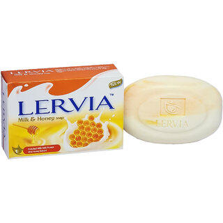                       Lervia Milk & Honey Soap (90gm)                                              
