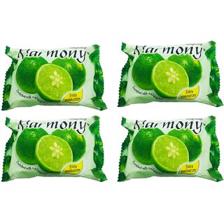                       Harmony Fruity Green Lemon Soap - 75gm (Pack Of 4)                                              