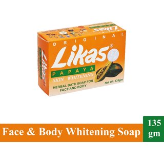 Likas Papaya Whitening Face & Body Soap - Pack Of 1 (135g) Likas Papaya Whitening Face & Body Soap - Pack Of 1 (135g)