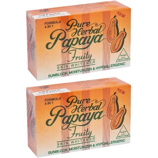                       Pure Herbal Papaya Fruity Soap - 135g (Pack Of 2)                                              
