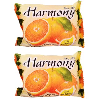                       Harmony Fruity Orange Soap - 75gm (Pack Of 2)                                              