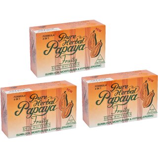                       Pure Herbal Papaya Fruity Soap - 135g (Pack Of 3)                                              