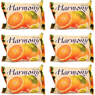                       Harmony Fruity Orange Soap - 75gm (Pack Of 6)                                              