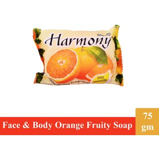                       Harmony Fruity Orange Face  Body Soap - Pack Of 1 (75g)                                              