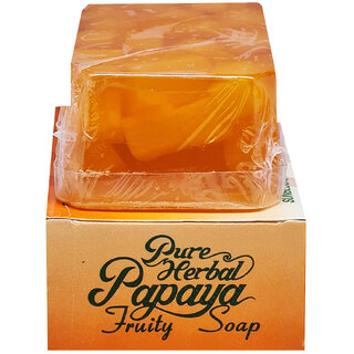                       Papaya Fruity Pure Herbal Soap (135g)                                              