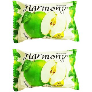                      Harmony Fruity Green aple Soap - 75gm (Pack Of 2)                                              
