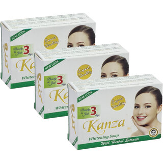Kanza Whitening Face Body Soap - Pack Of 3 (90gm) Kanza Whitening Face Body Soap - Pack Of 3 (90gm)