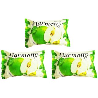                       Harmony Fruity Green aple Soap - 75gm (Pack Of 3)                                              