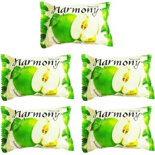                       Harmony Fruity Green aple Soap - 75gm (Pack Of 5)                                              