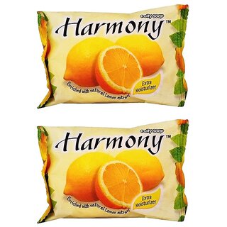                       Harmony Fruity Lemon Soap - 75gm (Pack Of 2)                                              