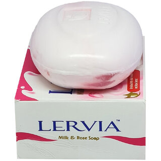                       Lervia Enriched With Milk Protein And Rose Extract Soap - 90g                                              