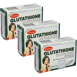                       Renew Glutathne Face & Body Whitening Soap - Pack Of 3 (135g)                                              