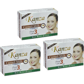                      Kanza Camel Milk Whitening With Herbal Extract Soap - 90g (Pack Of 3)                                              