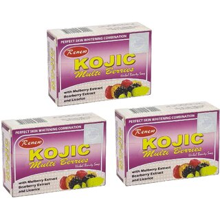                       Renew Kojic Multi Berries Herbal Beauty Soap - 135g (Pack Of 3)                                              