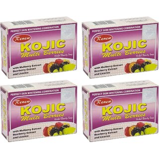                       Renew Kojic Multi Berries Herbal Beauty Soap - 135g (Pack Of 4)                                              