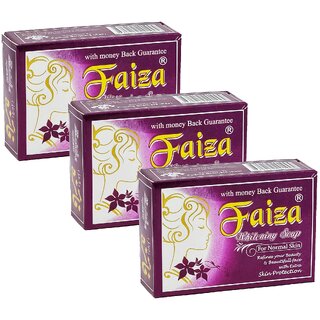                       Faiza Face  Body Whitening For Normal Skin Soap - Pack Of 3 (90g)                                              
