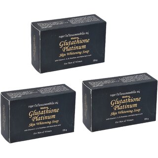                       Mistline Glutathne Platinum Skin Whitening Soap - 135gm (Pack Of 3)                                              